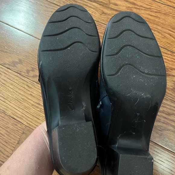 Navy Blue Leather Slip-On Shoes - Picture 6 of 7